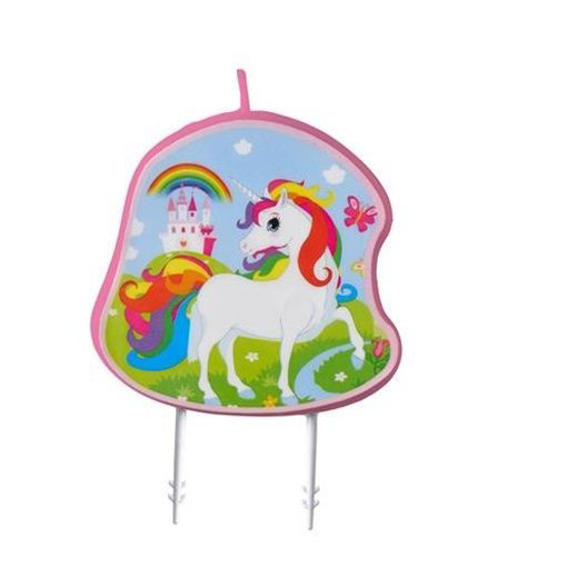 Picture of CHARACTER CANDLE UNICORN - 9CM